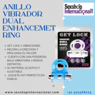 JUGUETE HOT EN PAREJA ANILLO VIBRADOR DUAL ENHANCEMENT PTE PIEDRA